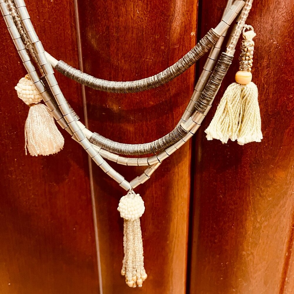 Loft Boho Tassel Beaded Necklace